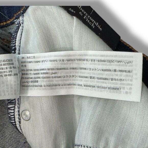 NWT Abercrombie & Fitch Jeans Slim Straight Ultra High Rise Women’s Sz 34 / 18R - Picture 14 of 16